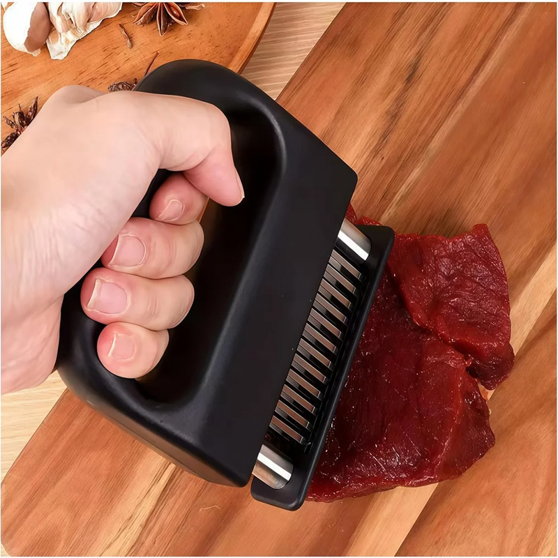 48-Needle Stainless Steel Meat Tenderizer with Safety Guard