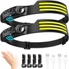 Lampe frontale LED COB avec capteur de mouvement