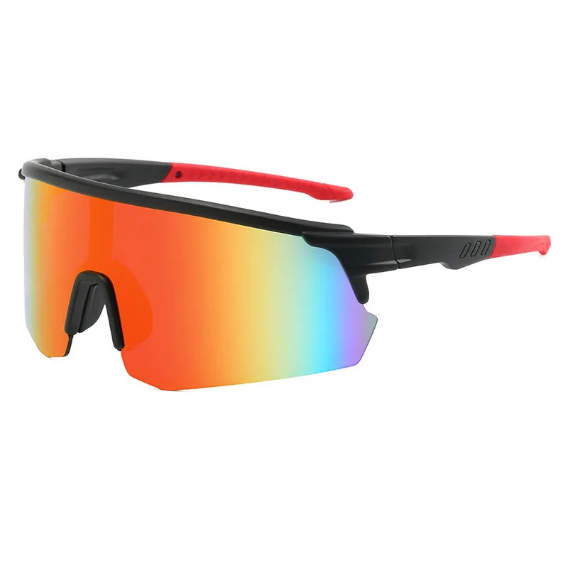 Oversized Mirrored Sports Sunglasses