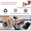 A hand inserts a black throttle grip device into a motorcycle's throttle, demonstrating its use for cruise control.