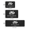 A set of kitchen mats in various sizes and thicknesses, demonstrating different dimensions for non-slip waterproof kitchen ma