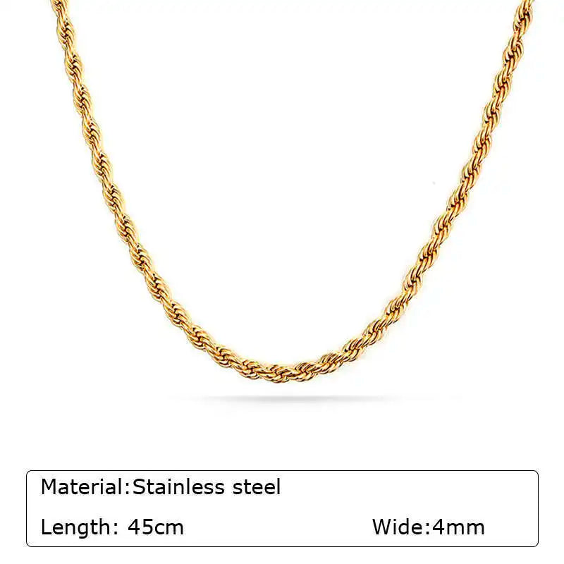Chunky Gold Plated Stainless Steel Link Necklace