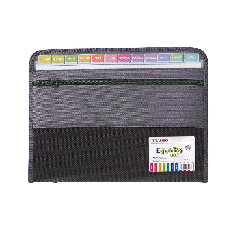 13-Pocket Expanding File Organizer with Zipper