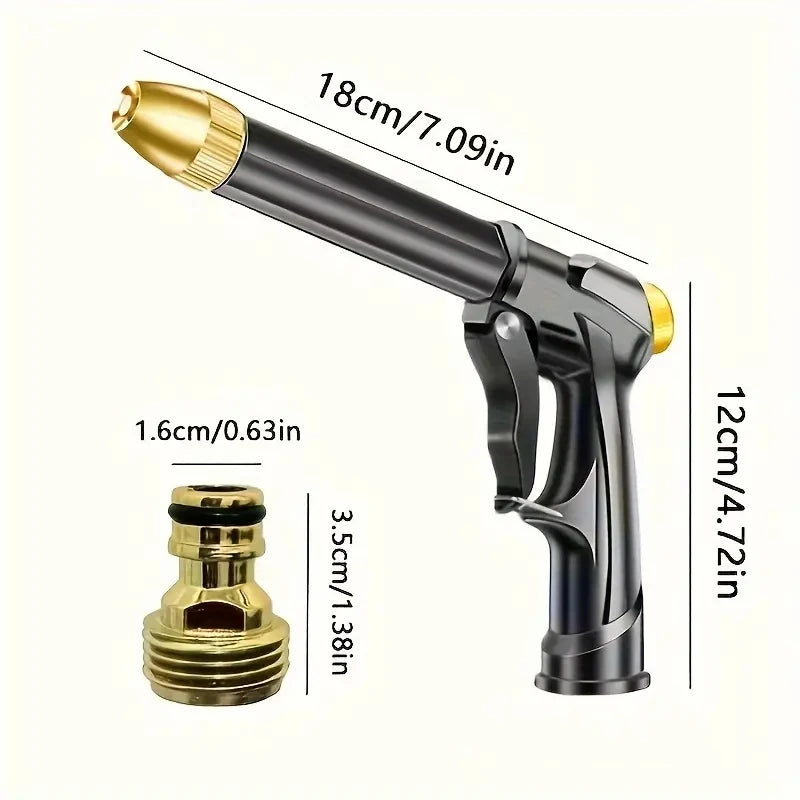 Adjustable High-Pressure Water Spray Gun for Car Washing and Gardening