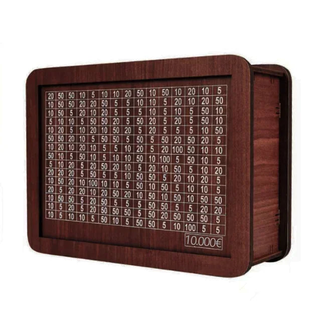 Wooden Savings Challenge Money Box