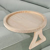Clip-On Wooden Sofa Side Tray with Integrated Storage