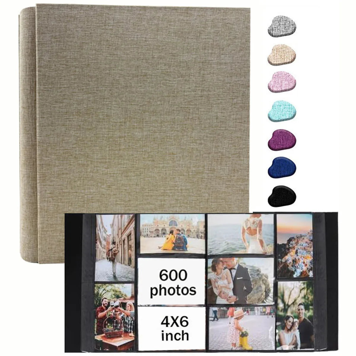 Linen Photo Album with 4x6 Sleeves