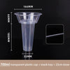 Clear Plastic Snack Cup with Straw