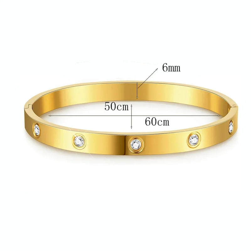 14K Gold-Plated CZ Tennis Bracelet & Bangle Set