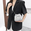 Rhinestone Bucket Crossbody Bag with Detachable Chain Strap