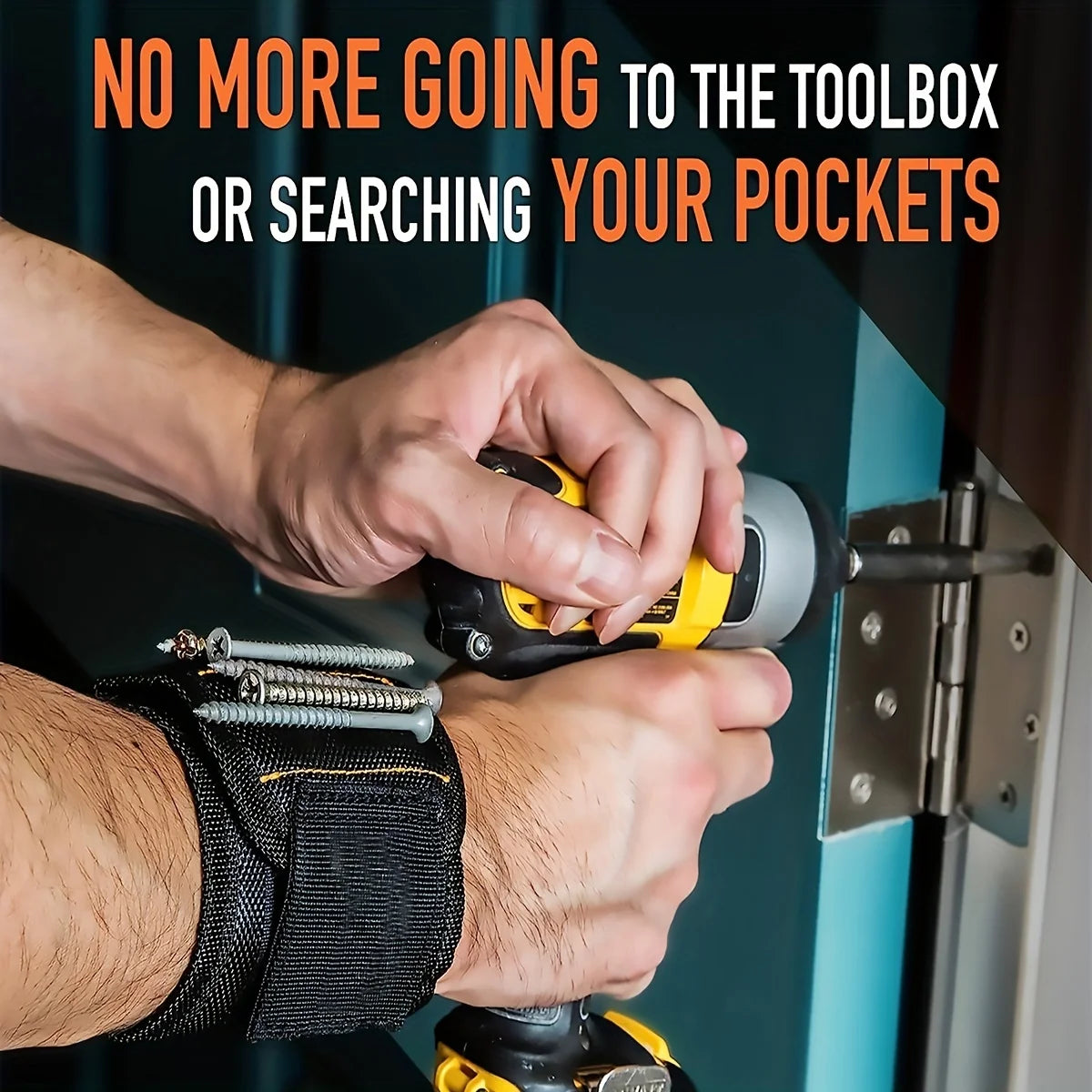 Magnetic Wristband for Screws, Nails, and Drill Bits