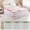 Elastic Wrap-Around Ruffled Bed Skirt with Lace Trim