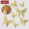 3D Rose Gold Butterfly Wall Decals for Home Decor