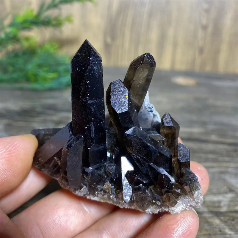 Natural Citrine & Smoke Quartz Crystal Cluster