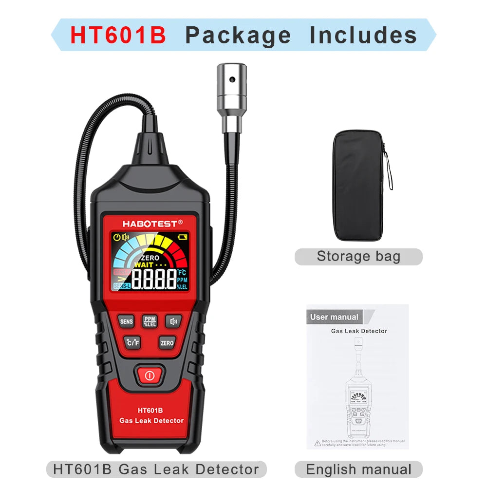 Portable Combustible Gas Leak Detector with Flexible Probe