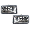 Clear plastic fog light assembly for Chevy Silverado, Tahoe, Suburban, and Avalanche vehicles.
