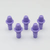 A set of five purple replacement drivers for a Battling Top, packaged as a 5-pack.