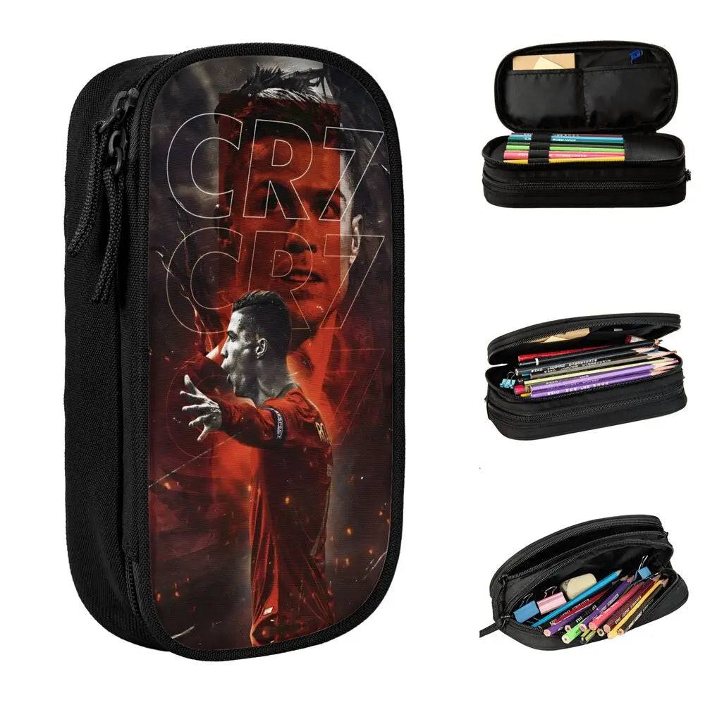 Soccer Star Pen Case – Large-Capacity Pencil Pouch