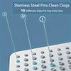 Stainless steel pins for cleaning clogs in different sizes S M L