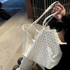 Polka Dot Canvas Tote Bag