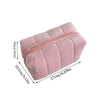 Soft Plush Cosmetic Bag with Zipper Closure