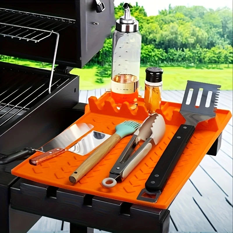 Non-Stick Silicone BBQ Mat with Drip Tray