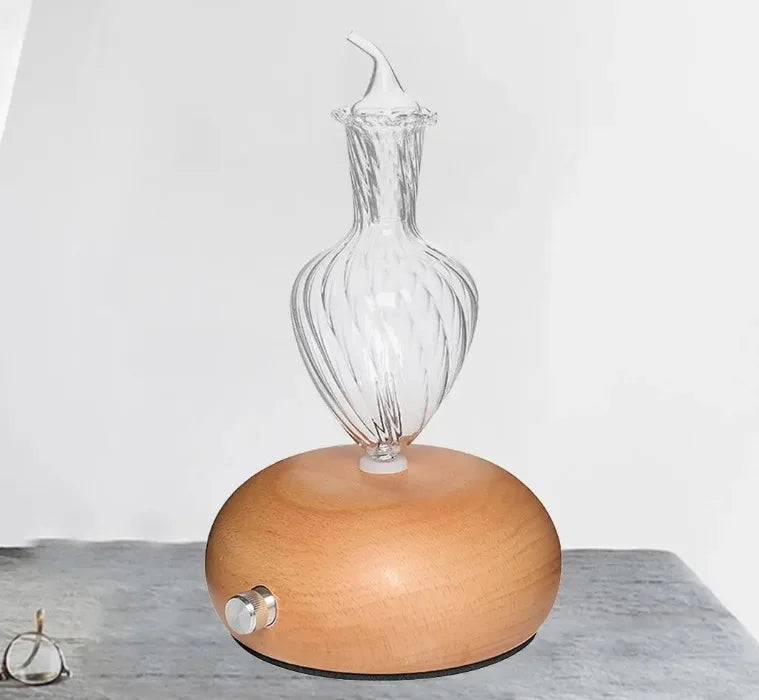 Wooden & Glass Waterless Essential Oil Diffuser
