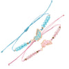 Butterfly Charm Friendship Bracelets (Set of 2)