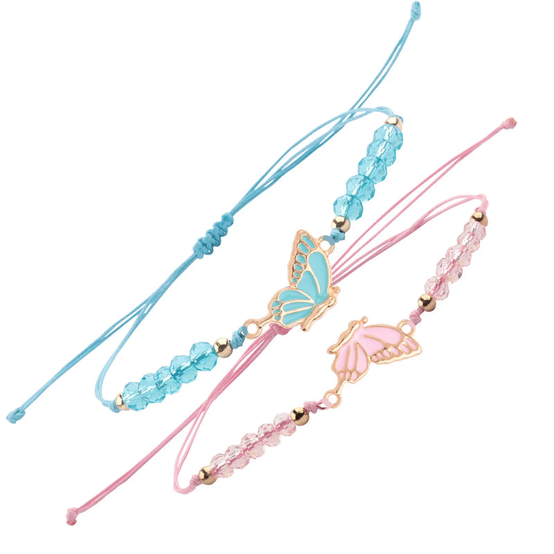 Butterfly Charm Friendship Bracelets (Set of 2)