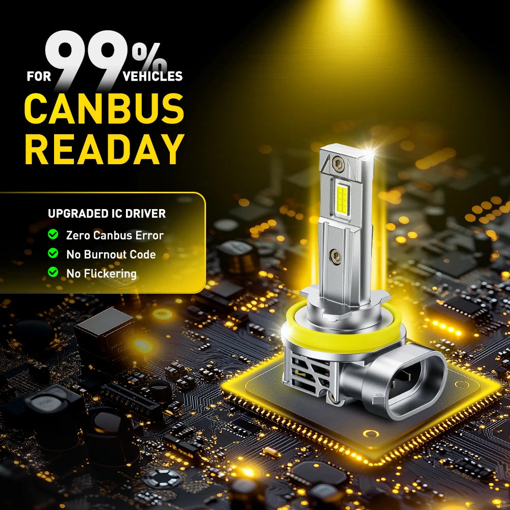 H11/H8 LED Headlight Bulbs – 30,000 Lumens, 6500K Cool White