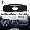 Black edge left hand drive dashboard cover for Chevrolet Silverado and GMC Sierra