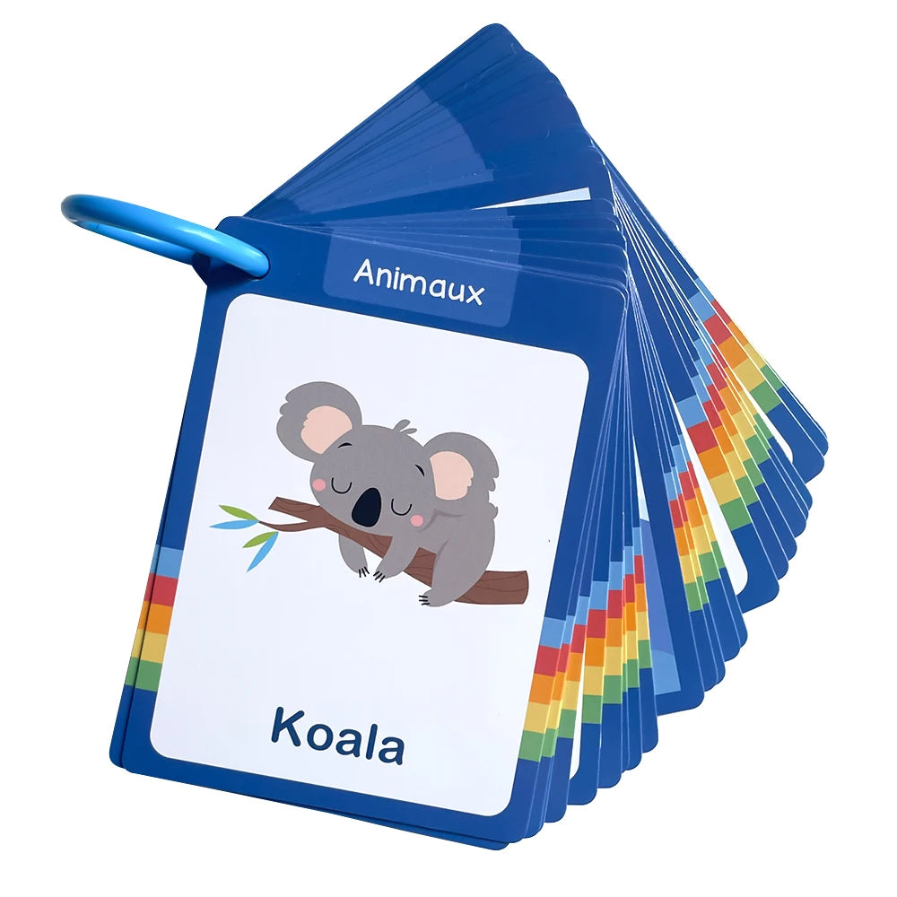 French Vocabulary Flashcards for Kids - Food, Animals, Fruits & Body Parts