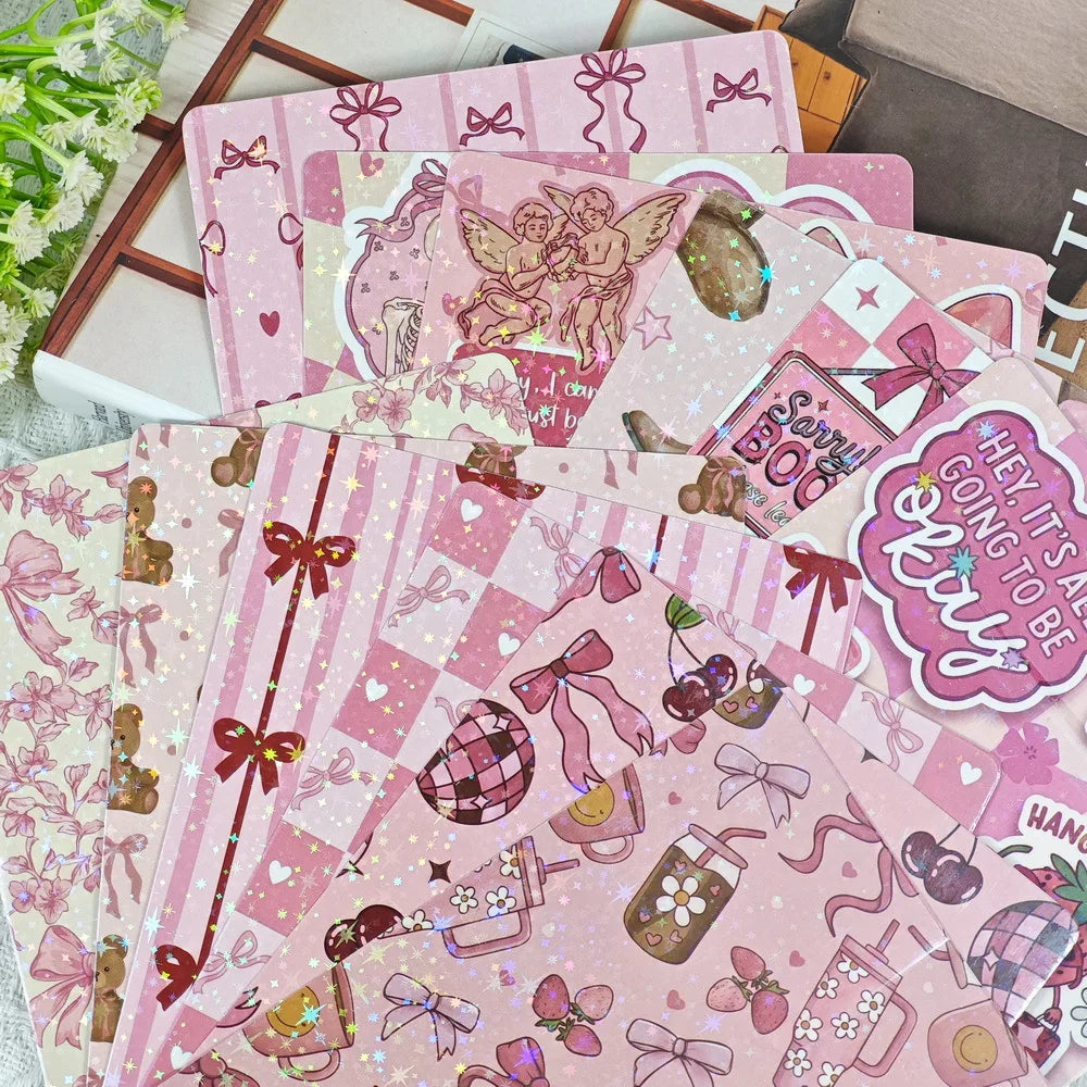 Cartoon Bow Design Insert Cards for Transparent Tablet Cases