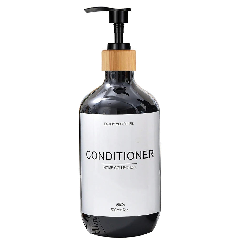 Refillable Shampoo & Body Wash Dispenser Bottle with Pump (500ml)