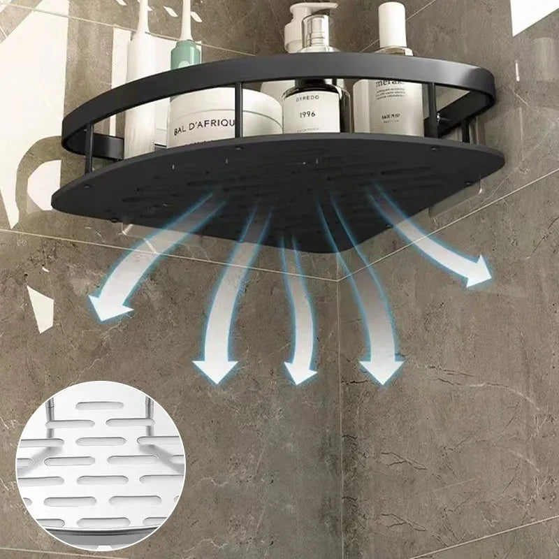 Space Aluminum Corner Bathroom Shelf