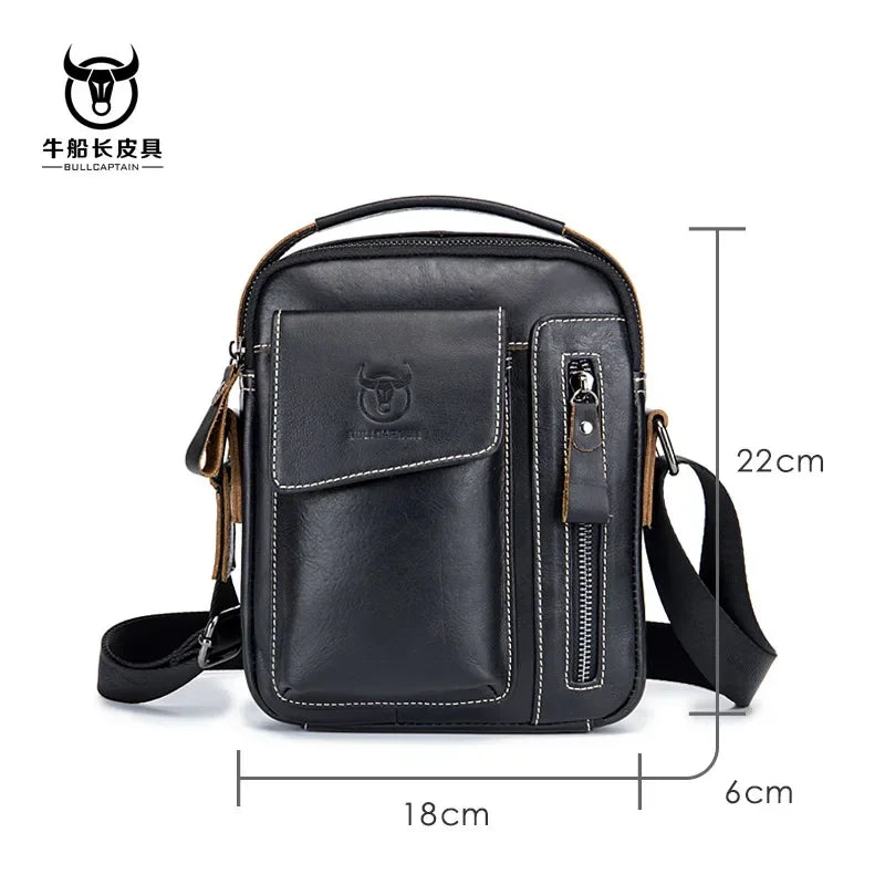 Genuine Leather Crossbody Bag for Men