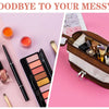 Large-Capacity Waterproof Travel Makeup Bag with Durable PU Leather & Smart Organization