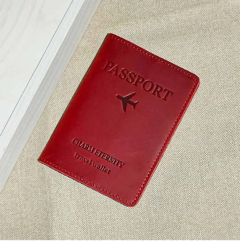 RFID-Blocking Leather Passport Holder