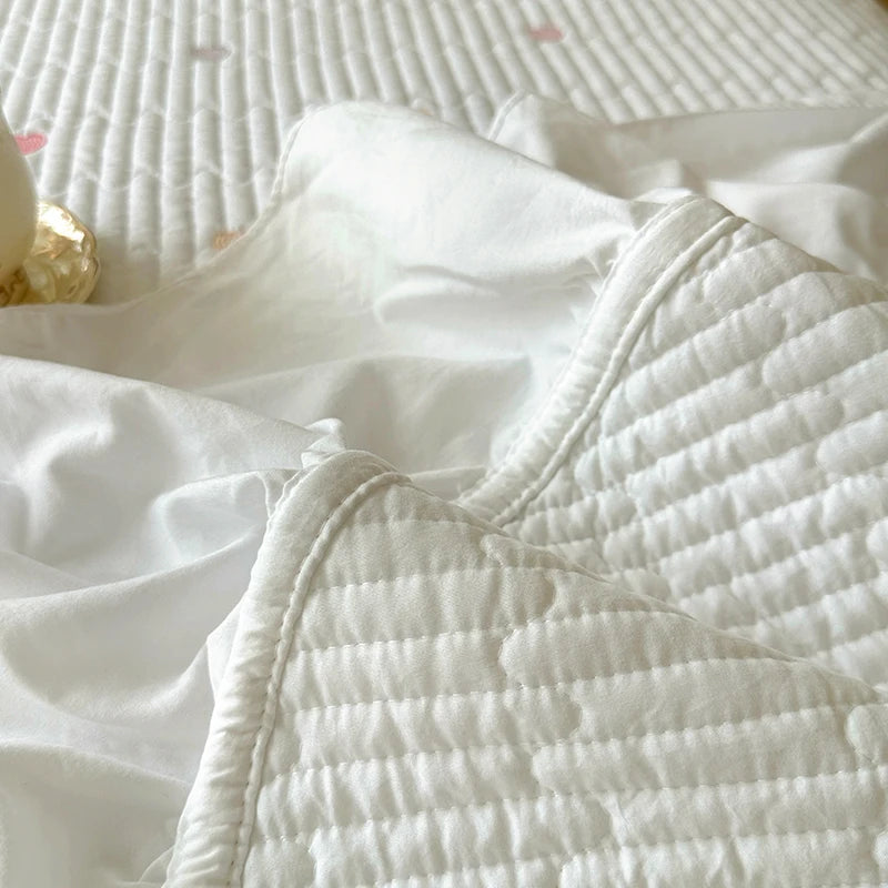 Embroidered Tulip Coverlet Set with Pillow Shams