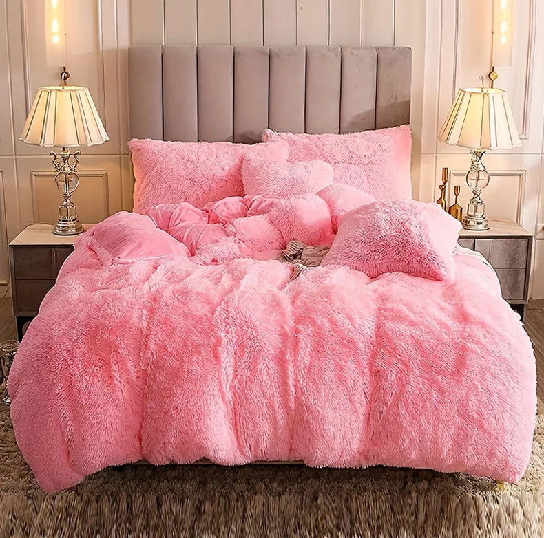 Plush 3-Piece Duvet Cover Set – Ultra-Soft Cozy Bedding