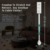 Rotating Wall Plug Extender with Adjustable Length and USB Ports