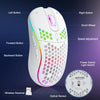 Ergonomic 6-Button Wireless Gaming Mouse with RGB Lighting