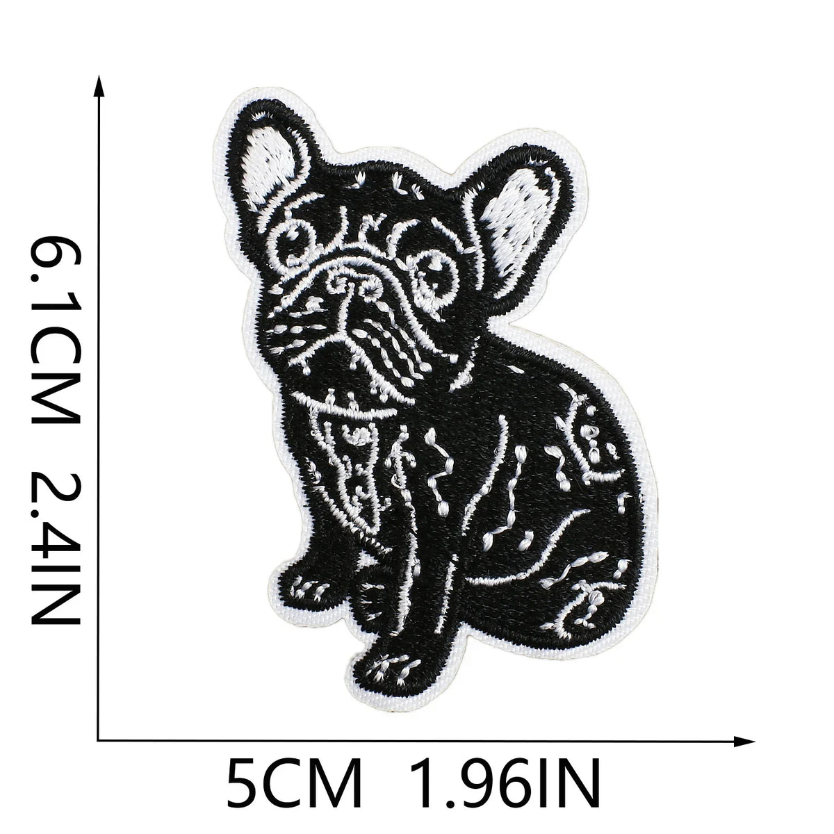 Red 3D Embroidered Iron-On Patches for Clothing & Crafts