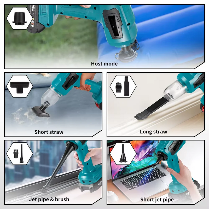 Compact Cordless Vacuum & Blower for Home and Car