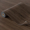 Roll of brown wood grain peel and stick wall decals for waterproof decoration