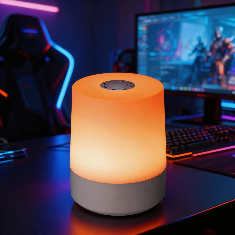 Modern LED Cylinder Night Light with Remote Control