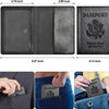 RFID-Blocking Leather Passport Holder with Card Slots