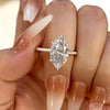 Marquise Zircon Sterling Silver Ring