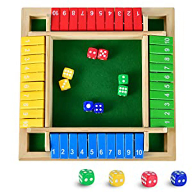 Juego de Dados Clásico Shut The Box de Madera