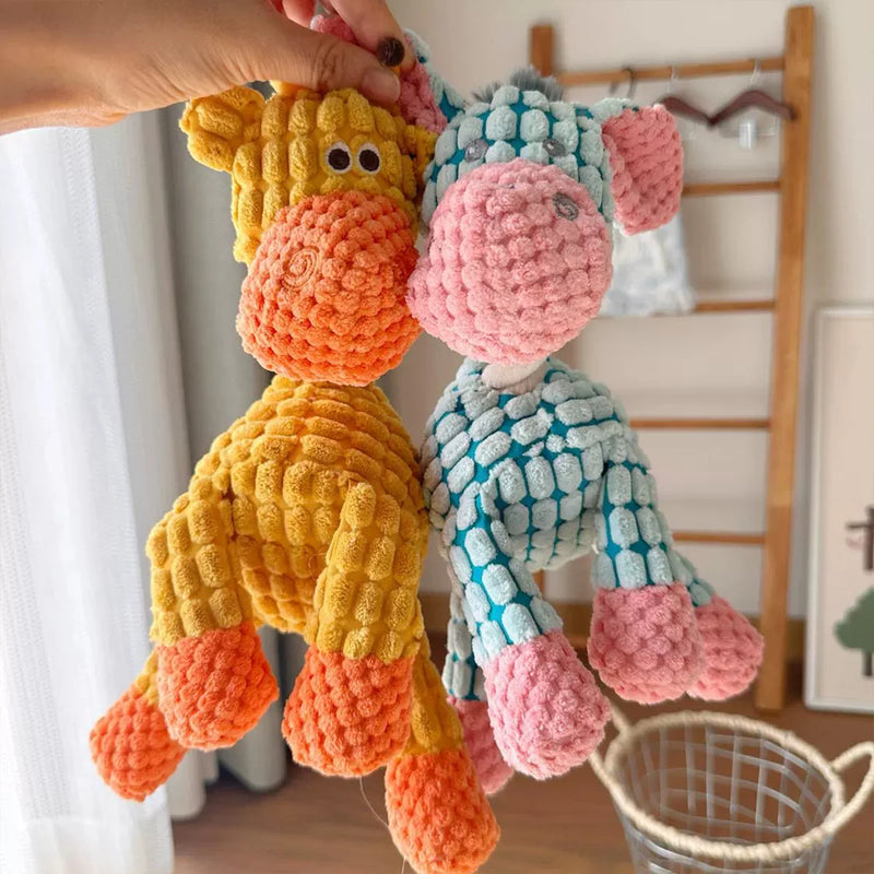 Squeaky Donkey Plush Dog Toy